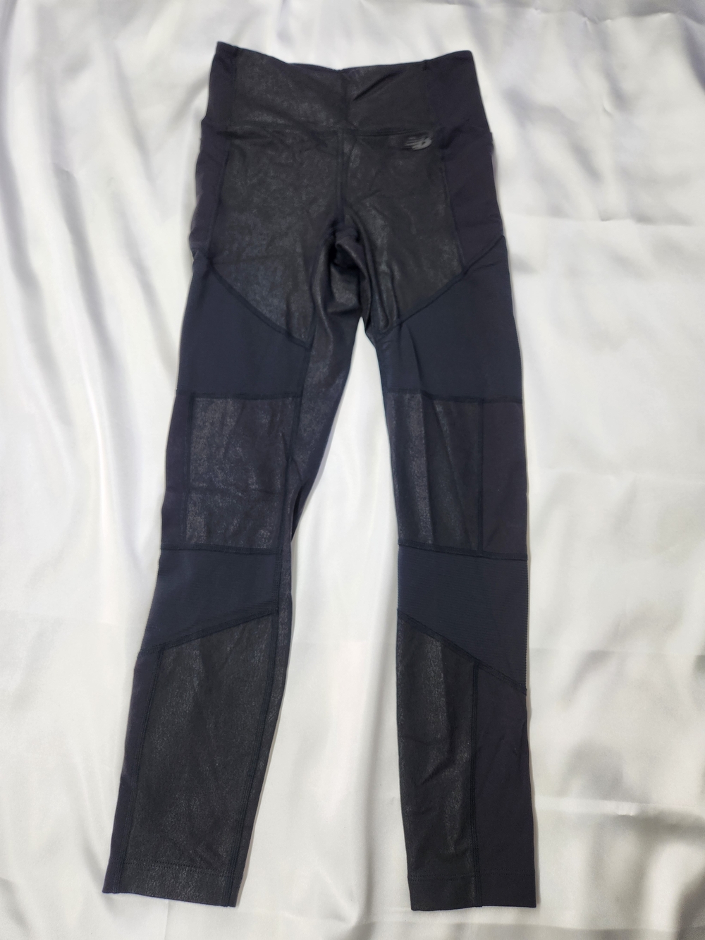 New Balance Black Mixed-Panel Leggings